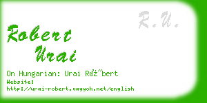 robert urai business card